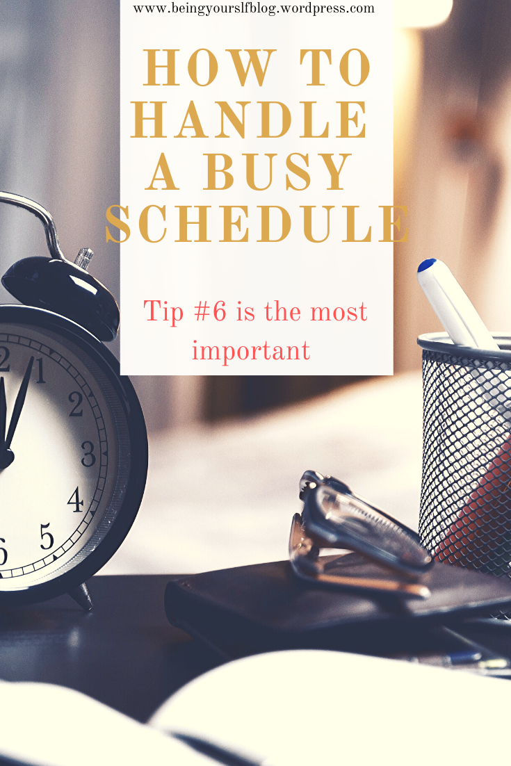 How to be more productive and handle a busy schedule.